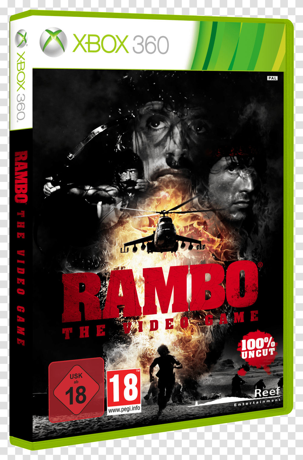 Rambo The Video Game Pc Cover, Poster, Advertisement, Person, Flyer Transparent Png