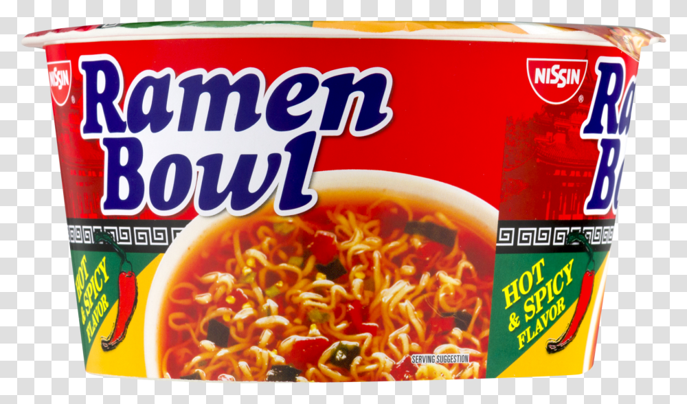 Ramen Bowl Nissin Download Hot And Spicy Nissin, Food, Noodle, Pasta, Meal Transparent Png