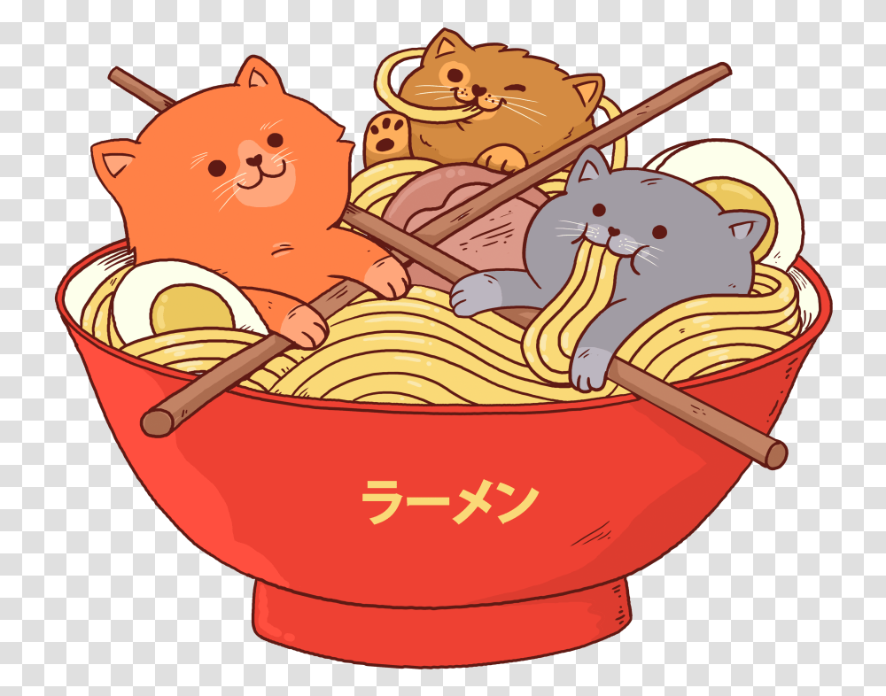 Ramen Cats, Bowl, Bird, Animal, Face Transparent Png