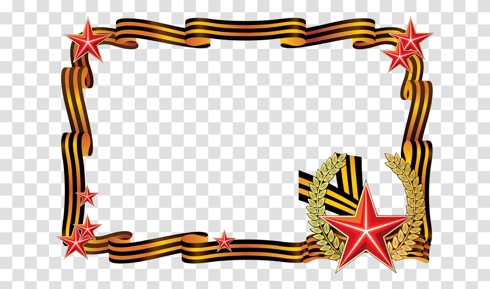 Ramka Iz Georgievskoj Lenti, Bow, Star Symbol Transparent Png