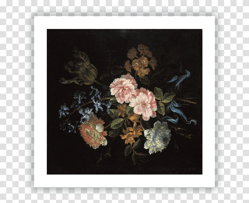 Ramo Compuesto Por Anmonas Coronarias Rosas De York Garden Roses, Painting, Plant, Flower Transparent Png