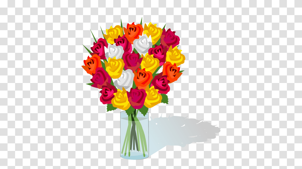 Ramo De Flores En Un Vaso Vectores De Dominio, Floral Design, Pattern Transparent Png