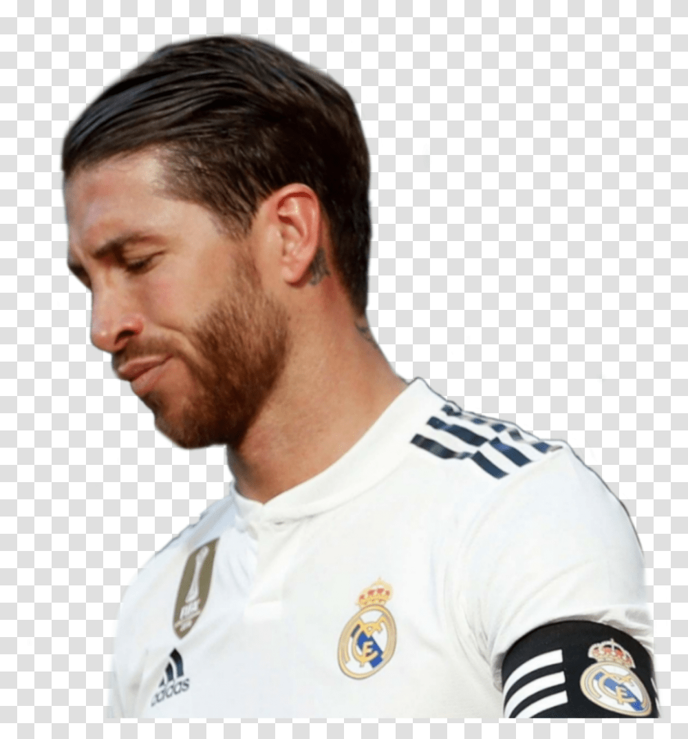 Ramos Sergio Ramos Sergioramos Realmadrid Real Atletico Madrid Real Madrid 7, Person, Face, Beard Transparent Png