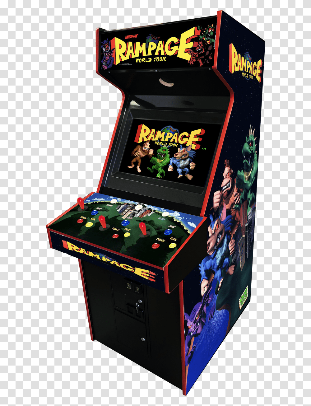 Rampage World Tour Arcade Video Game Mortal Kombat 2 Arcade Machine, Arcade Game Machine, Sea, Water, Nature Transparent Png