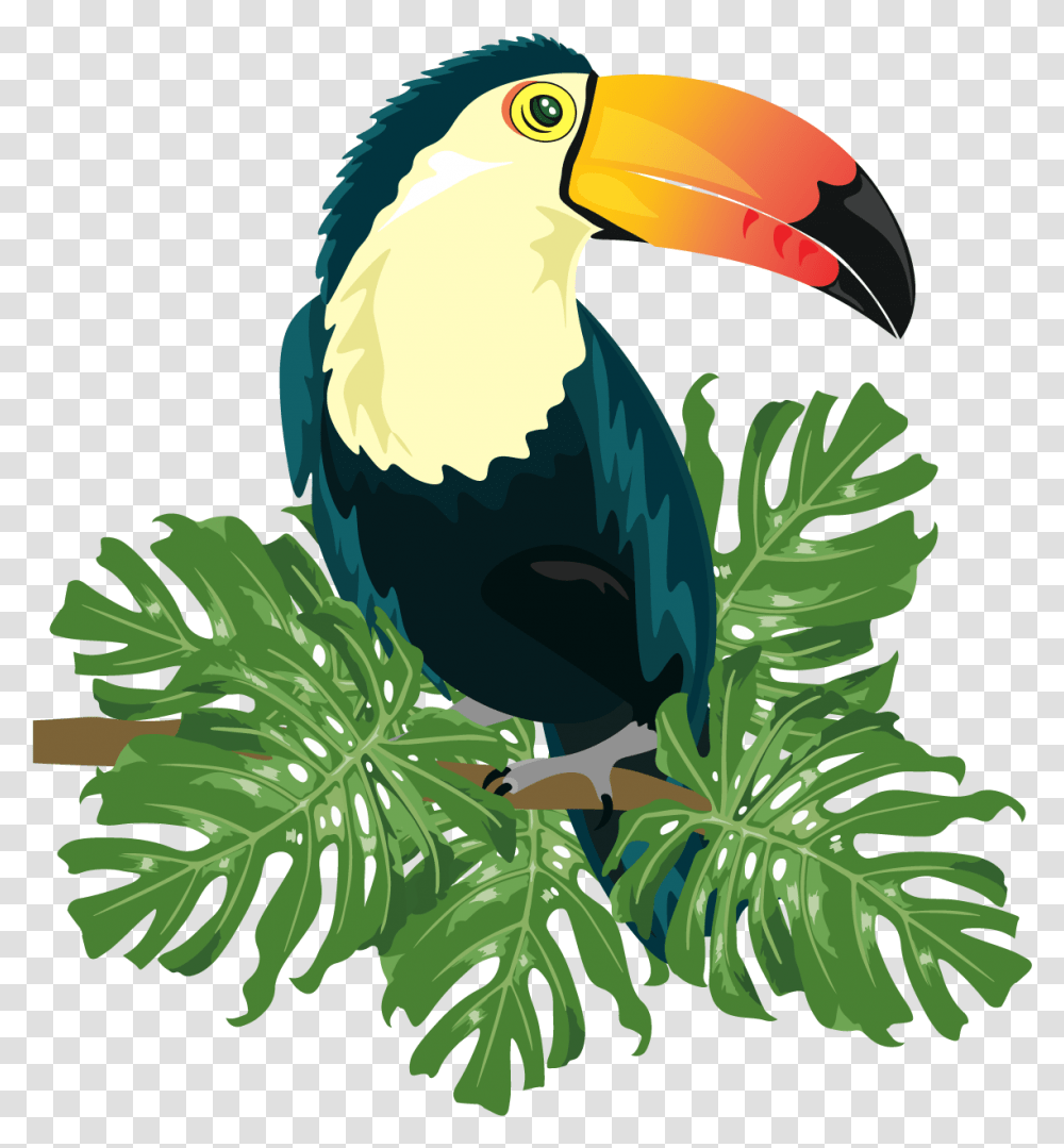 Ramphastinae Bird Ramphastos Illustration Tropical Bird Clip Art, Beak, Animal, Toucan, Green Transparent Png