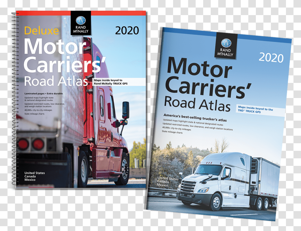 Rand Mcnally 2020 Motor Carriers Road Atlas, Truck, Vehicle, Transportation, Trailer Truck Transparent Png