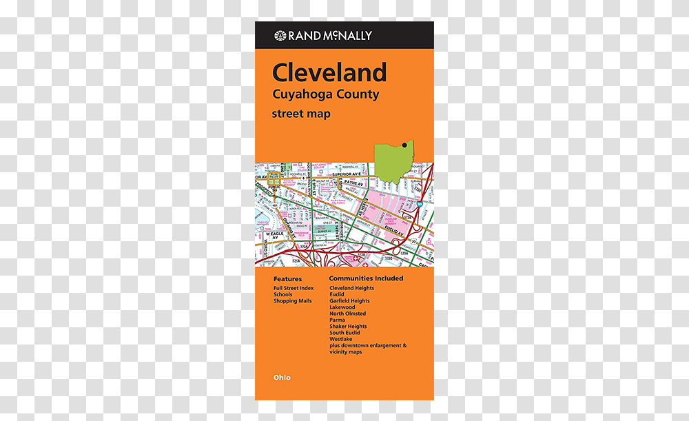 Rand Mcnally Cleveland And Cuyahoga County Street Map Flyer, Poster, Paper, Advertisement, Plan Transparent Png