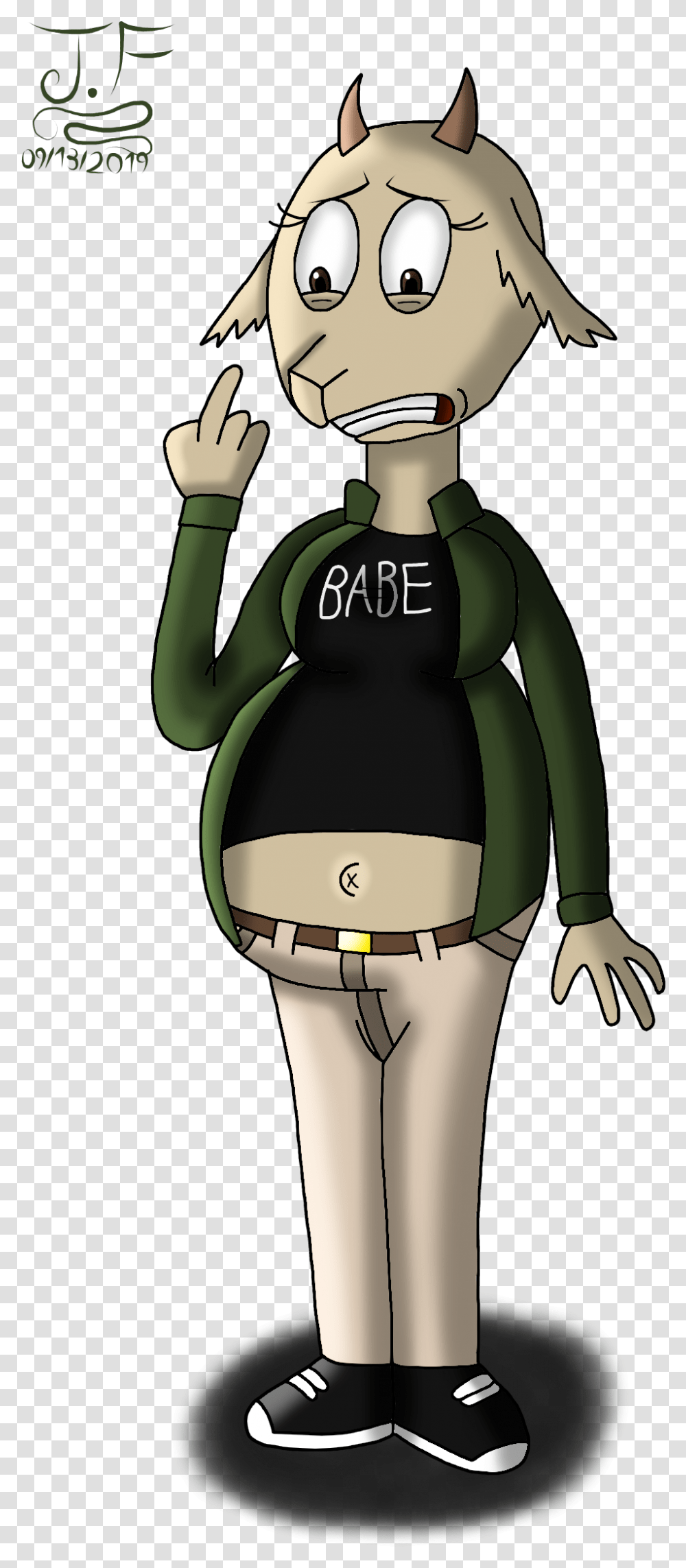 Random Tubby Goat Girl Cartoon, Toy, Apparel, Sleeve Transparent Png