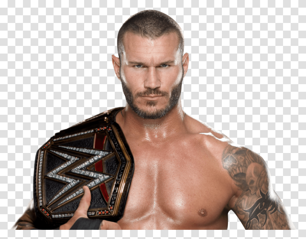 Randy Orton Wwe Champion 2017 By Randy Orton Wwe Champion Render, Skin, Person, Human, Tattoo Transparent Png