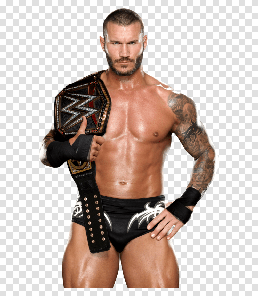 Randy Orton Wwe Championship Download Randy Orton Wwe Champion 2013, Person, Human, Skin, Tattoo Transparent Png
