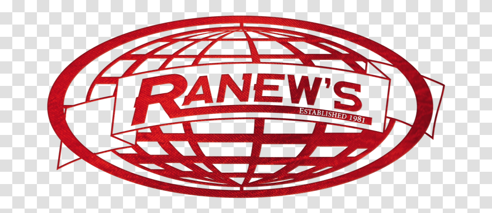 Ranews Globe Logo Red 1 Ranew's Truck & Equipment Full Circle, Symbol, Trademark, Sphere, Sport Transparent Png
