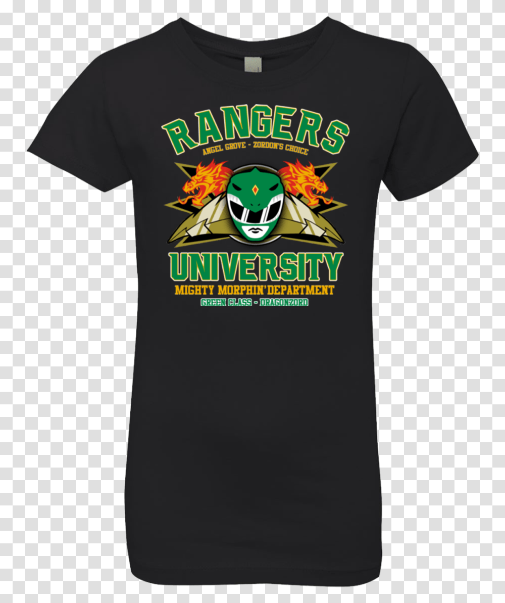 Rangers U Green Ranger Girls Premium T Shirt T Shirt, Apparel, T-Shirt, Plant Transparent Png