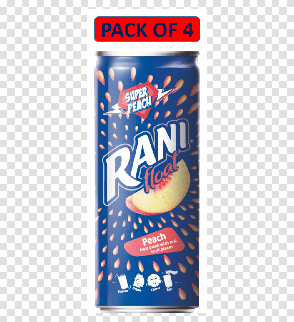Rani Float Juice Peach, Tin, Can, Beverage, Drink Transparent Png
