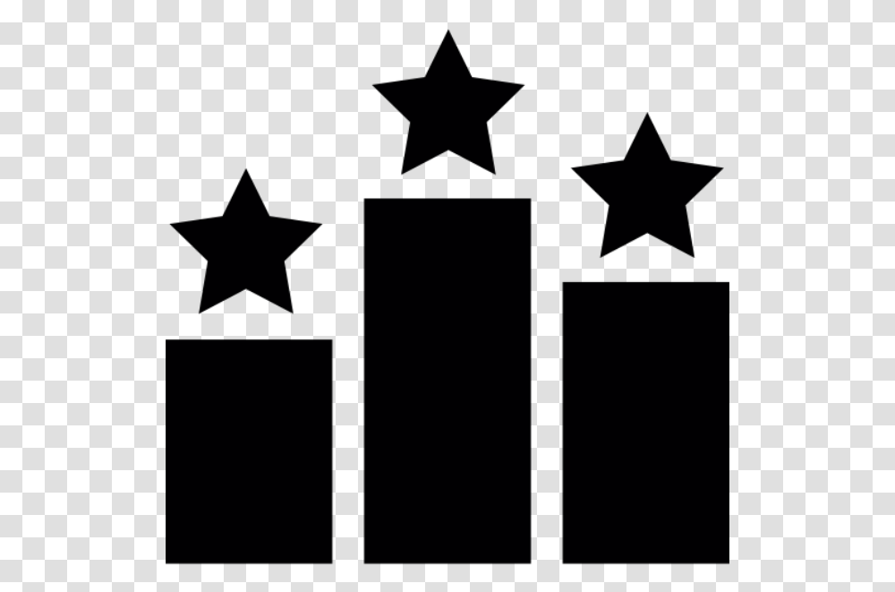 Rankings Icon, Star Symbol, Gray, Stage Transparent Png