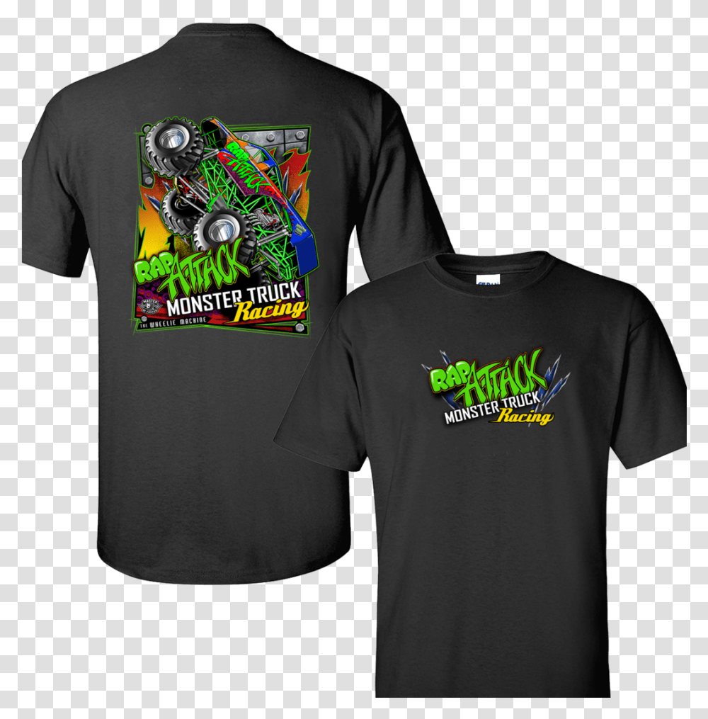 Rap Attack Monster Truck T Shirt, Apparel, Sleeve, T-Shirt Transparent Png
