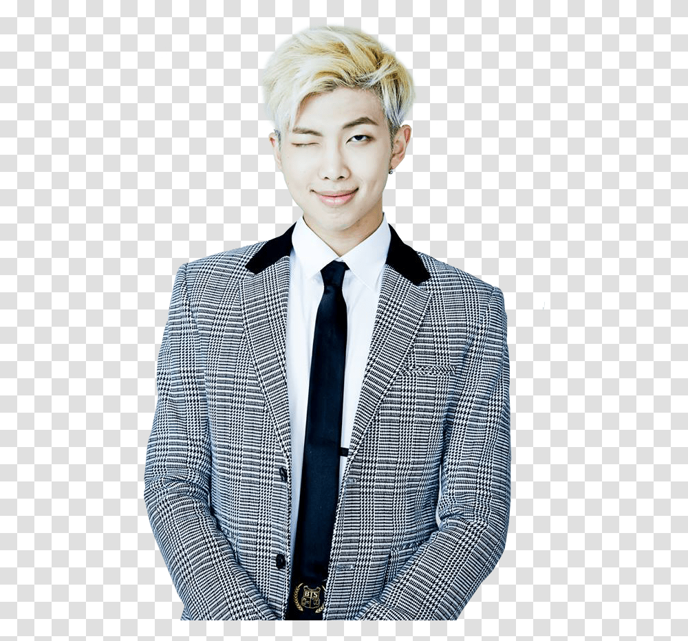 Rap Monster Image Stock Rap Monster Best Hairstyle, Tie, Accessories, Person Transparent Png