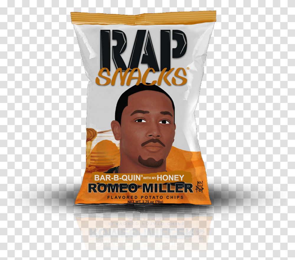 Rap Snacks Chips, Food, Person, Advertisement Transparent Png