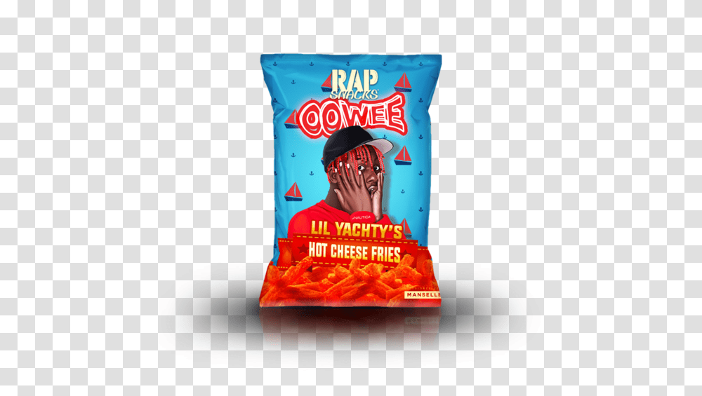 Rap Snacks Hot Cheese Fries, Sweets, Food, Confectionery, Person Transparent Png