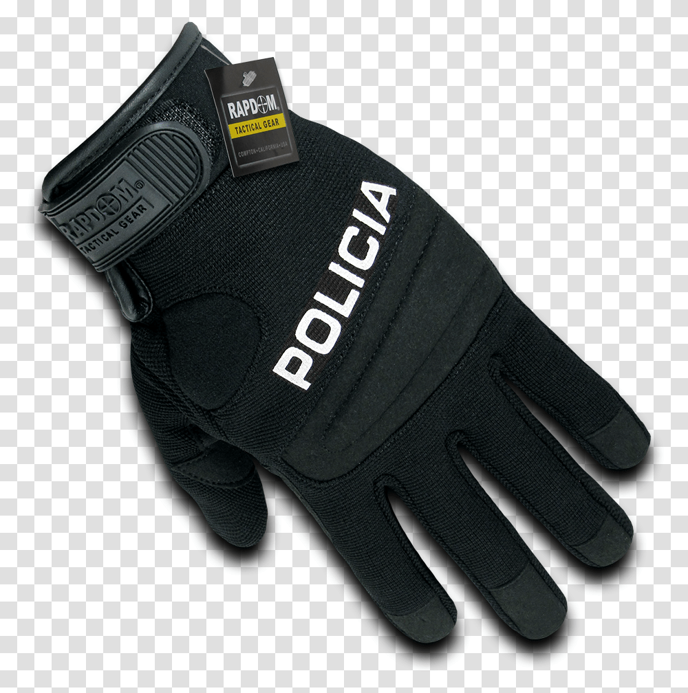 Rapdom Policia Digital Leather Duty Gloves Police Gloves, Apparel Transparent Png