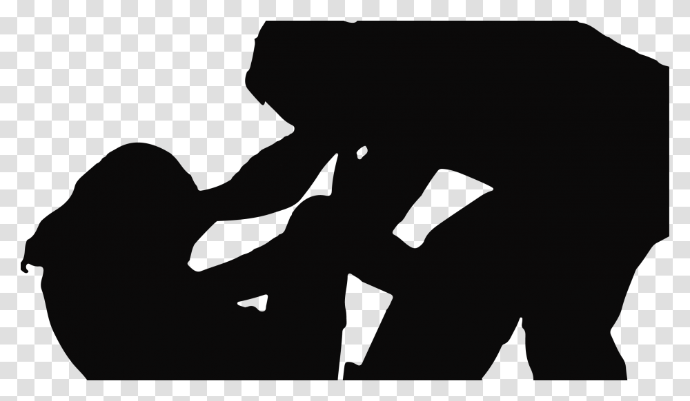 Rape Clipart Black And White, Person, Human, Baby, Silhouette Transparent Png