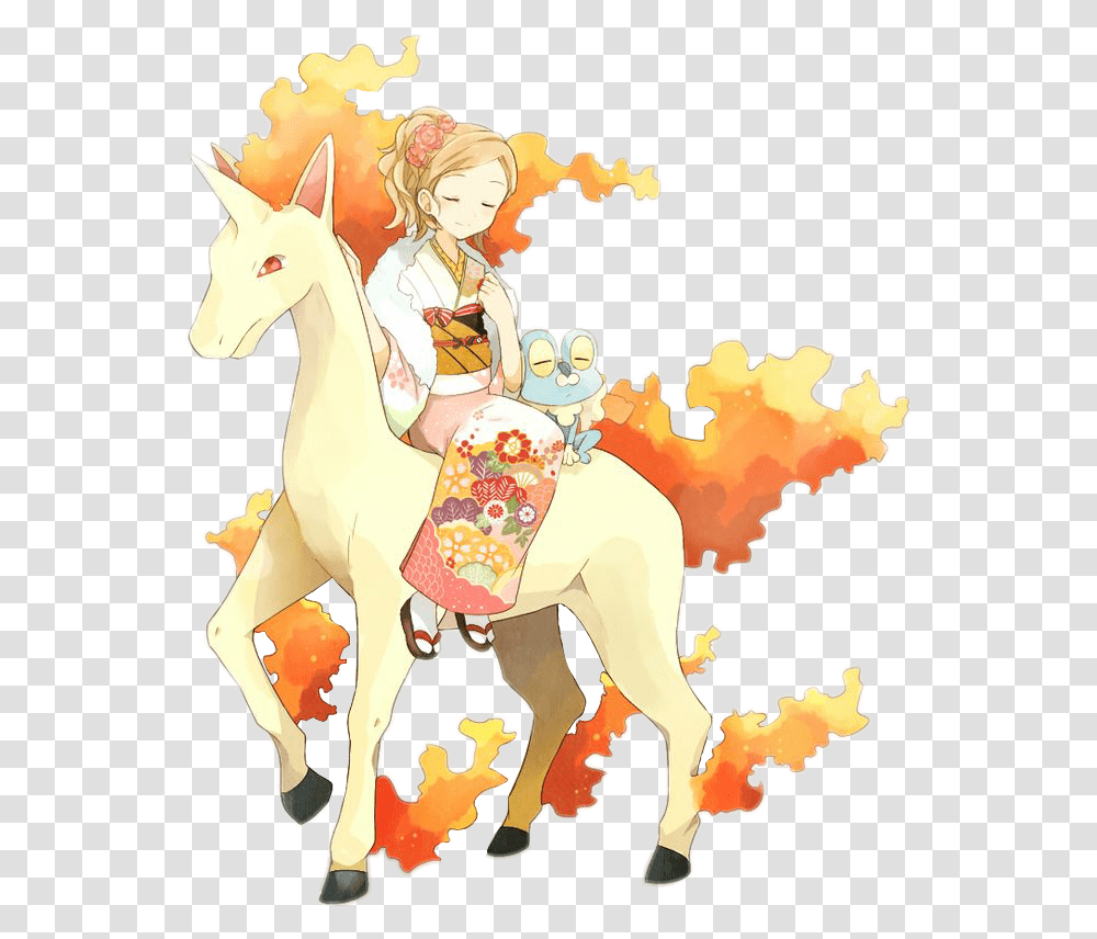 Rapidash Pokmon Unicornio Caballo Fuego, Horse, Mammal, Animal Transparent Png