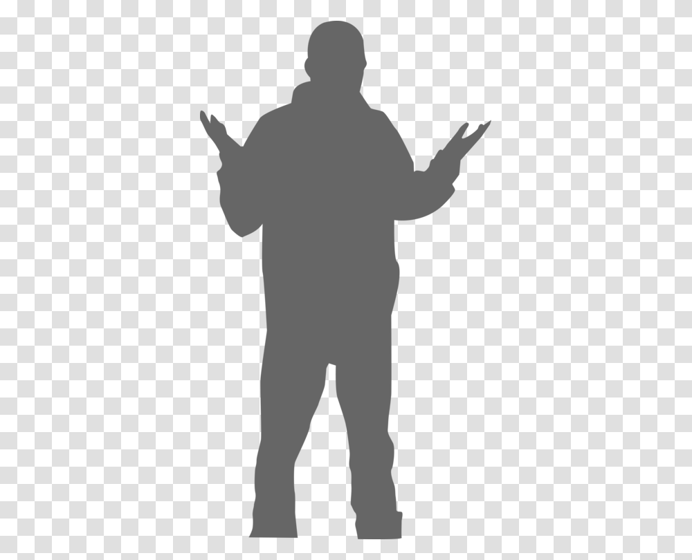 Rapper Clipart Single Man Black, Silhouette, Person, Human, Hand Transparent Png