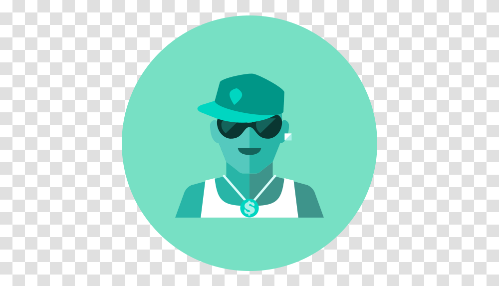 Rapper Free Icon Of Kameleon Green Round Raperos Icono, Sunglasses, Accessories, Clothing, Jewelry Transparent Png