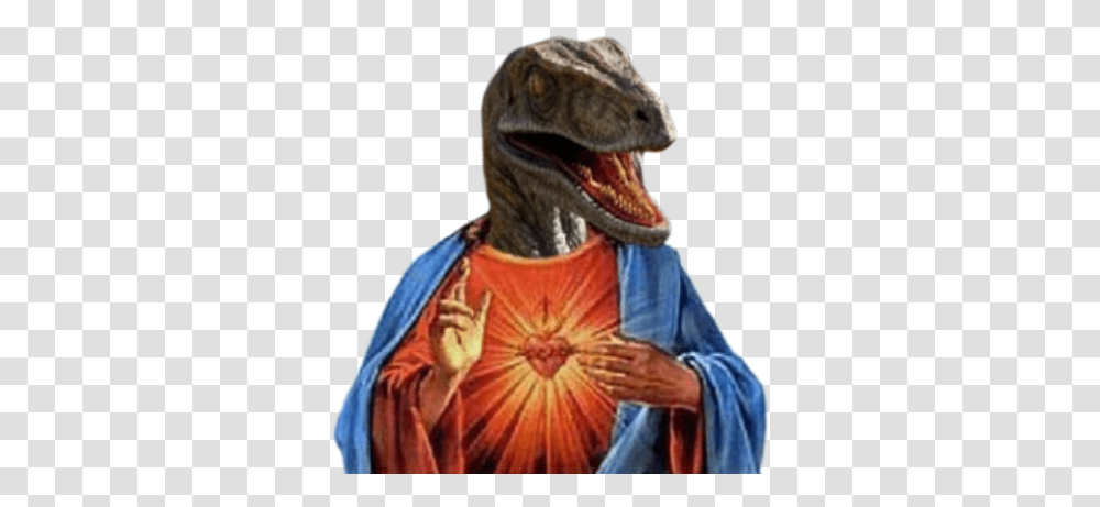 Raptor Jesus Raptorjc Twitter Jesus Raptor, Animal, Dinosaur, Reptile, Person Transparent Png