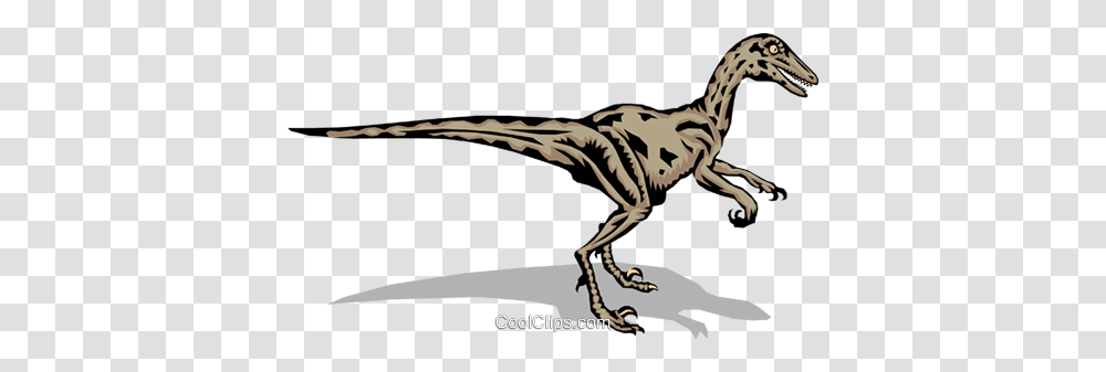 Raptor Royalty Free Vector Clip Art Illustration, Dinosaur, Reptile, Animal, T-Rex Transparent Png