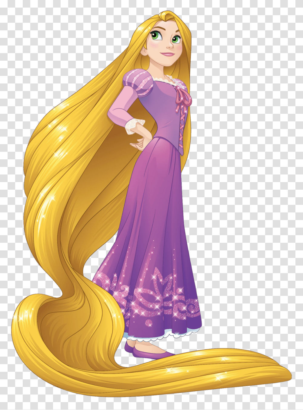 Rapunzel Hair Clipart Princess Rapunzel, Clothing, Apparel, Figurine, Doll Transparent Png