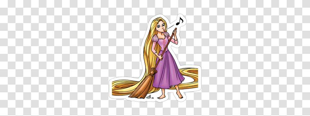 Rapunzel, Person, Female, Cleaning, Dress Transparent Png