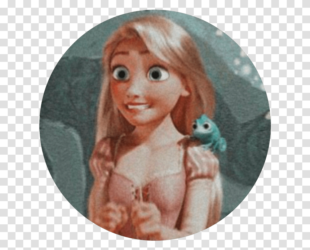 Rapunzel Raiponce Disney Icon Pfp Sticker By Gvng Princesas Icons, Doll, Toy, Painting, Art Transparent Png
