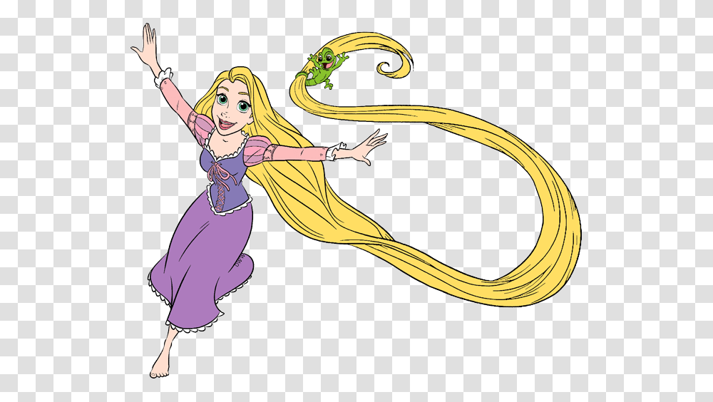 Rapunzel Running With Pascal Tangled Rapunzel Running, Banana, Drawing Transparent Png