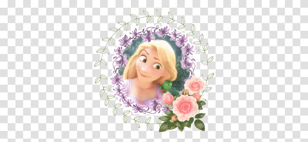 Rapunzel Sticker Gif Garden Roses, Doll, Toy, Person, Human Transparent Png