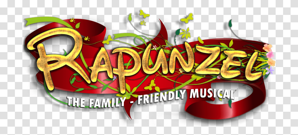 Rapunzel The Family Friendly Musical Panto Graphic Design, Leisure Activities, Text, Lighting, Alphabet Transparent Png