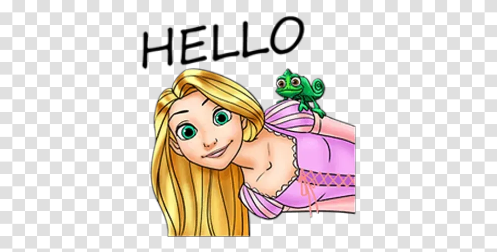 Rapunzel Whatsapp Stickers Stickers Cloud Business Card Translation Services, Person, Art, Toy, Graphics Transparent Png