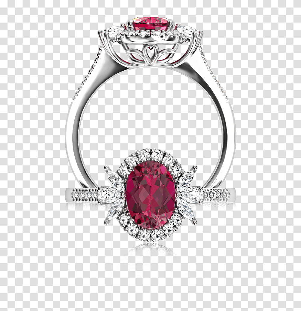 Rare African Rubelite Cluster Pre Engagement Ring, Jewelry, Accessories, Accessory, Diamond Transparent Png