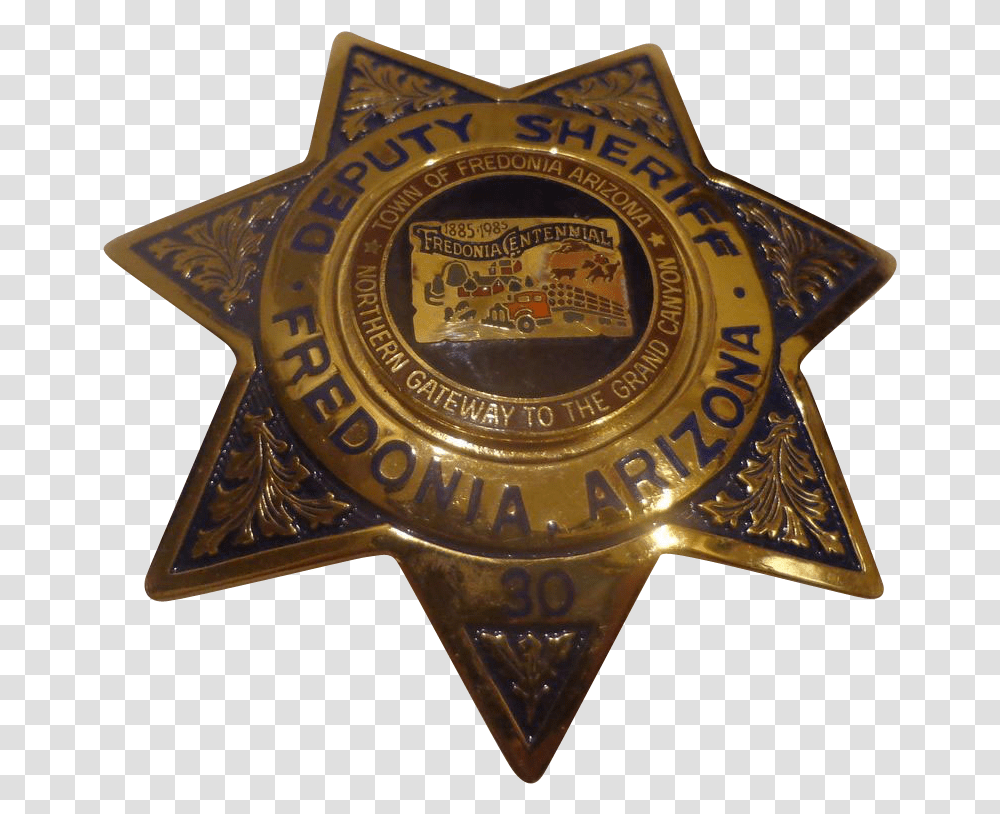 Rare Arizona Deputy Sheriff Badge Centennial Fredonia Badge, Logo, Trademark, Wristwatch Transparent Png