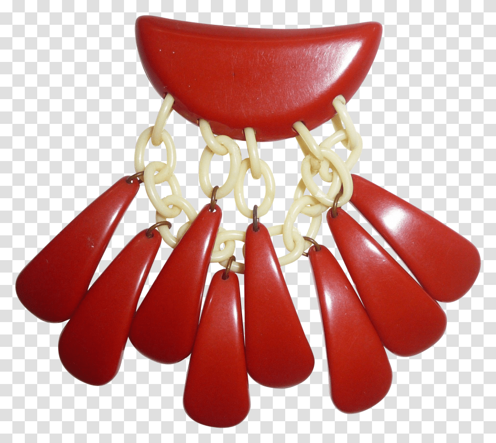 Rare Bakelite Amp Celluloid Red Geometric Tear Drop Dangle Earrings, Dynamite, Bomb, Weapon, Weaponry Transparent Png