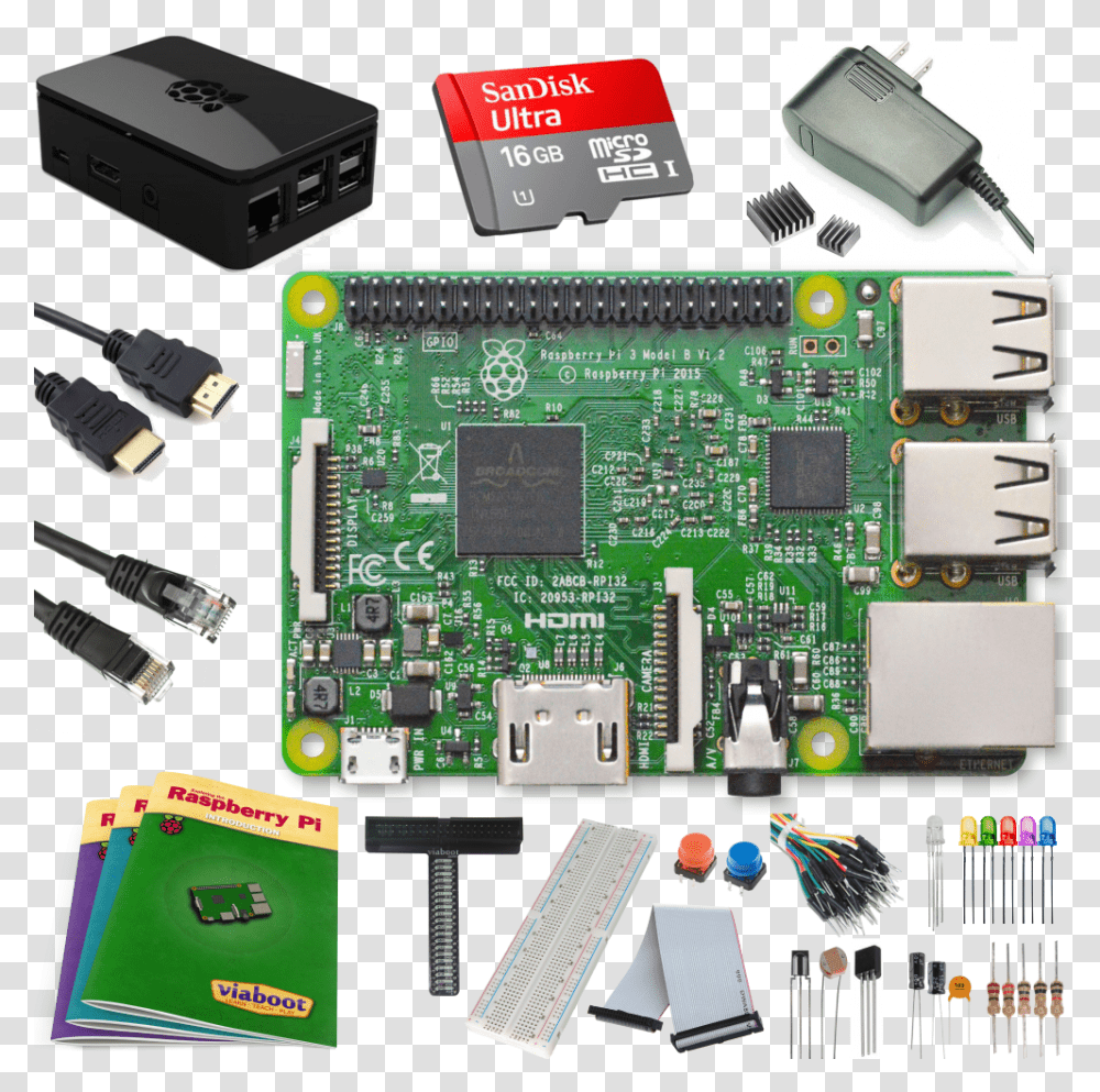 Raspberry Pi 3 Ultimate Kit Raspberry Pi, Electronics, Computer, Hardware, Electronic Chip Transparent Png