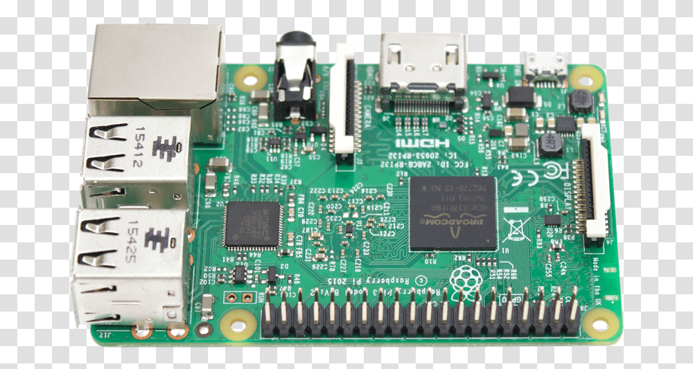 Raspberry Pi Microcontroller, Electronic Chip, Hardware, Electronics, Computer Transparent Png