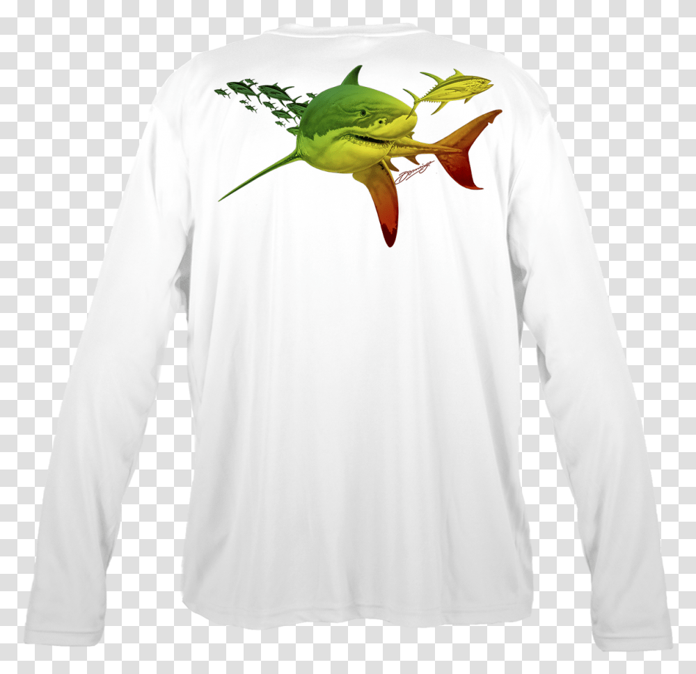 Rasta Great White Men's Long Sleeve Solar Performance Long Sleeved T Shirt, Apparel, Person Transparent Png