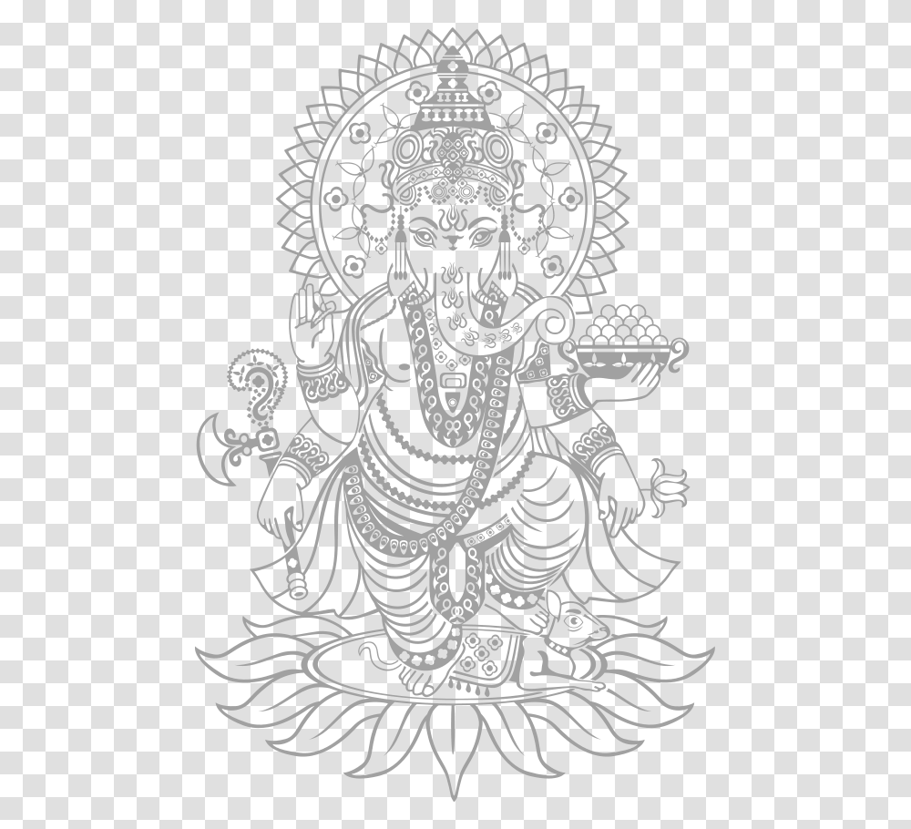 Rat Clipart Ganesh Rattan Decorative Mirrors, Doodle, Drawing, Floral Design Transparent Png