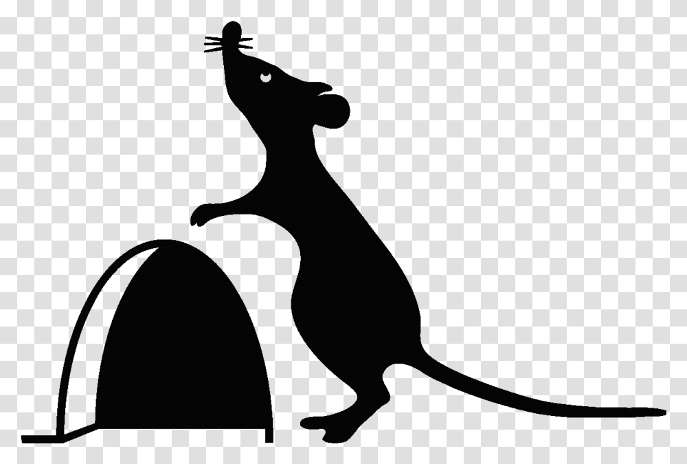 Rat Hole Clipart, Silhouette, Mammal, Animal, Kangaroo Transparent Png