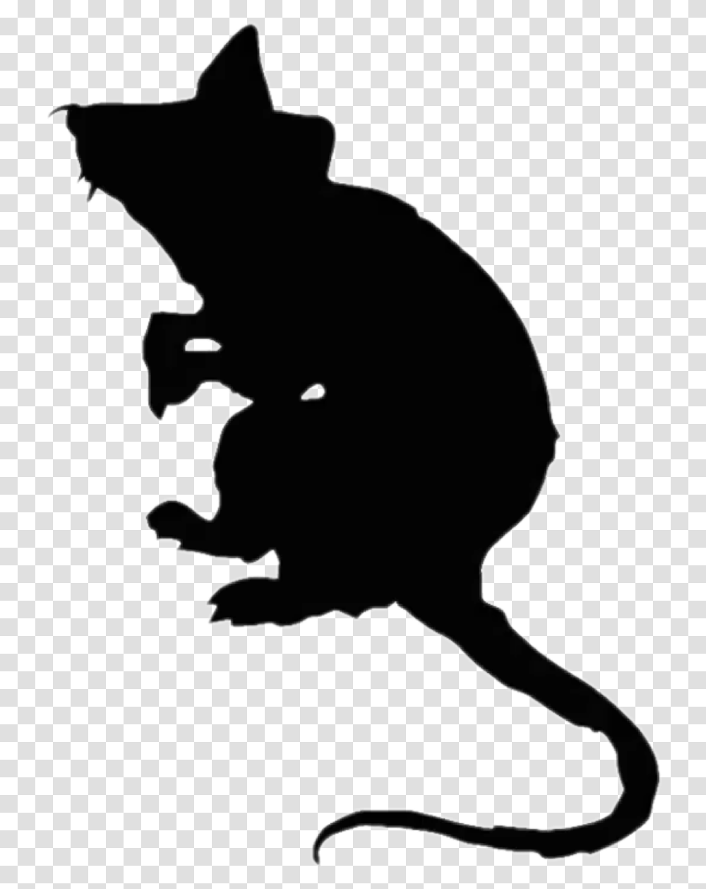 Rat Silhouette Rat Silhouette, Stencil, Animal, Mammal Transparent Png