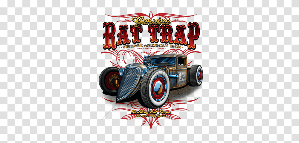 Rat Trap Hot Rod Car Qulaity T Shirt, Advertisement, Poster, Flyer, Paper Transparent Png