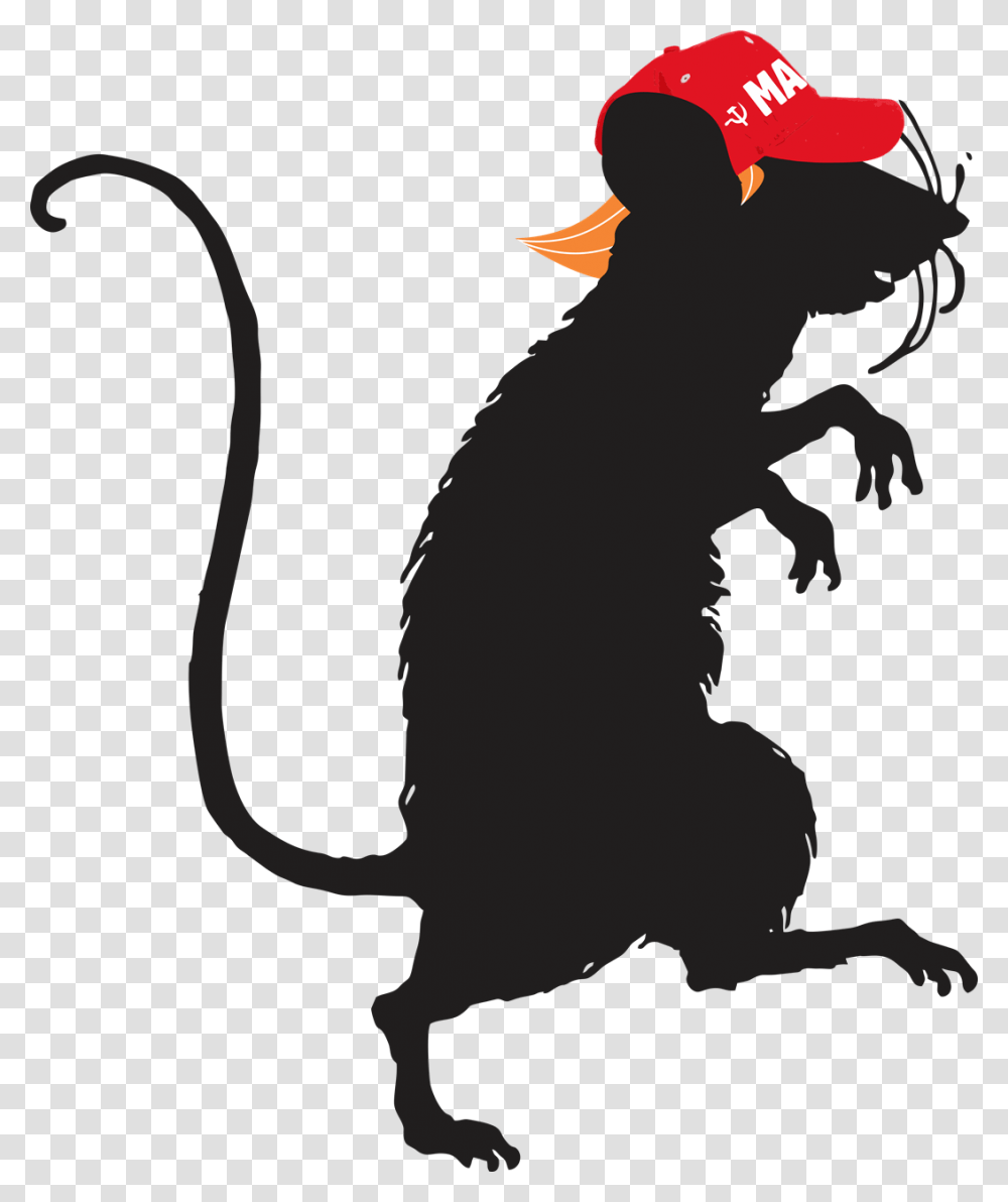 Ratas Blanco Y Negro, Silhouette, Person, Mammal, Animal Transparent Png