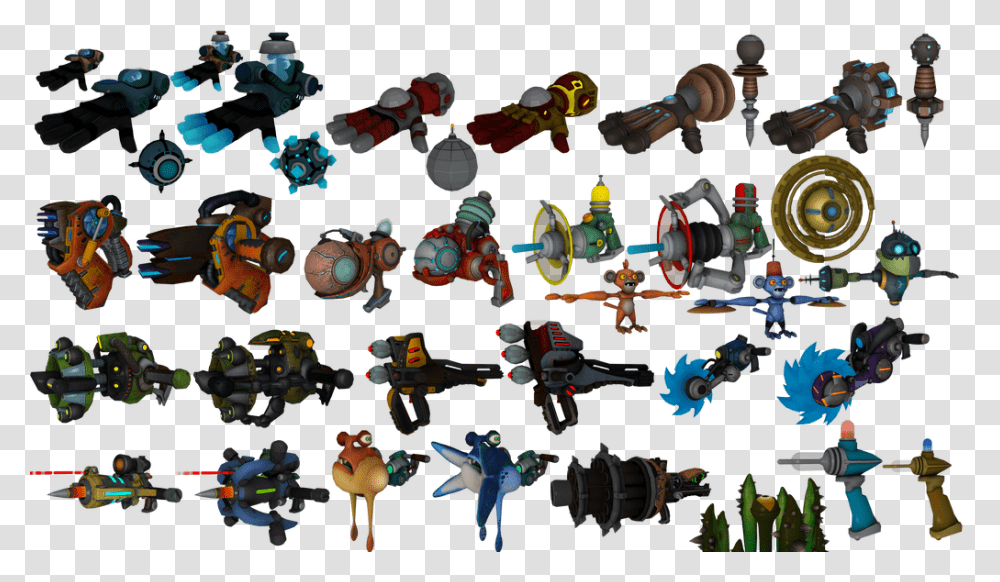 Ratchet And Clank Weapon Models, Robot Transparent Png
