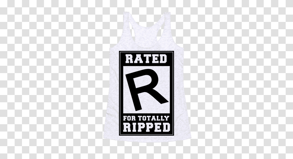 Rated R For Totally Ripped Racerback Tank Lookhuman, Apparel, Number Transparent Png