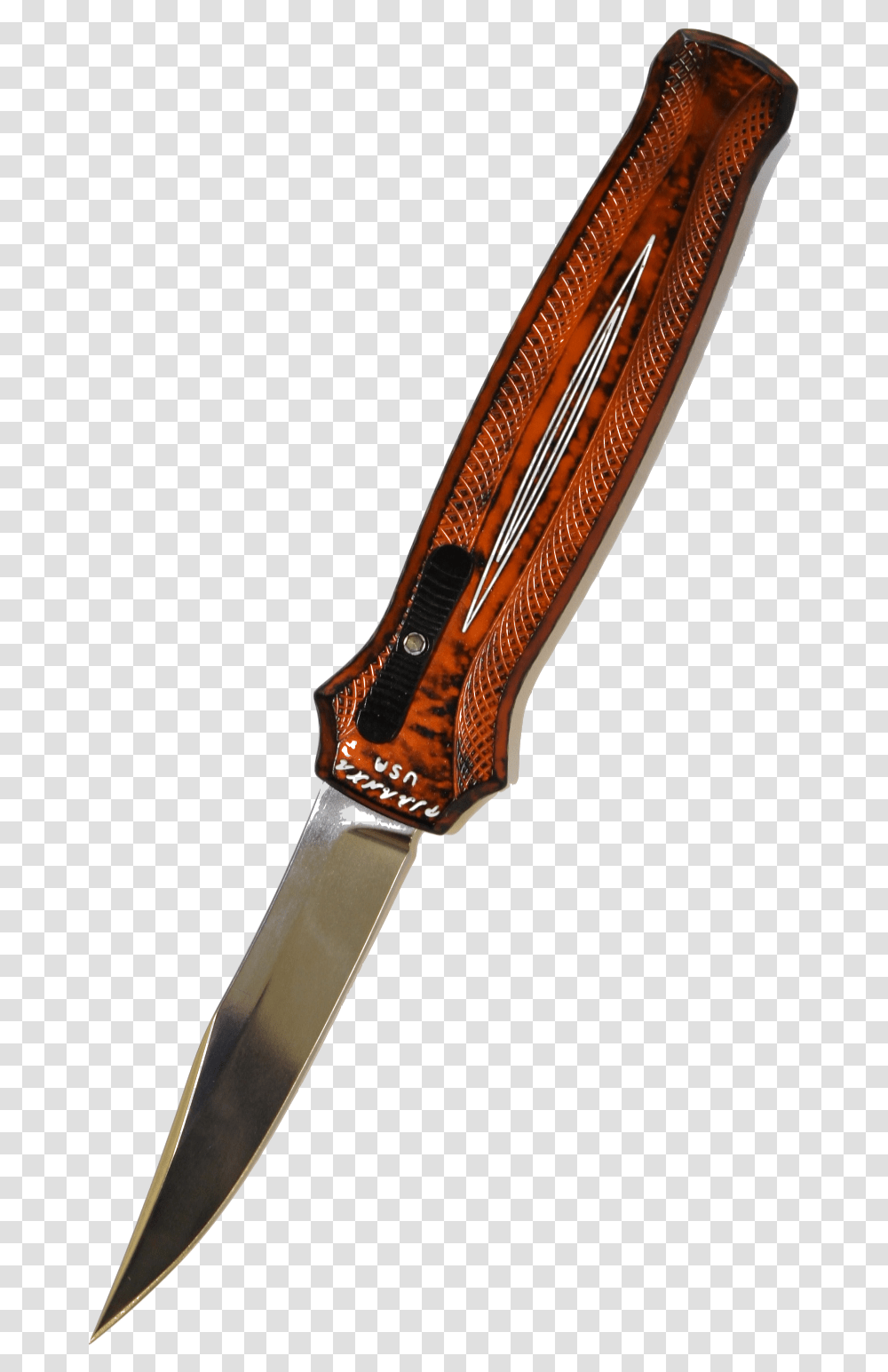 Rated R Orange Hunting Knife, Weapon, Weaponry, Blade, Dagger Transparent Png